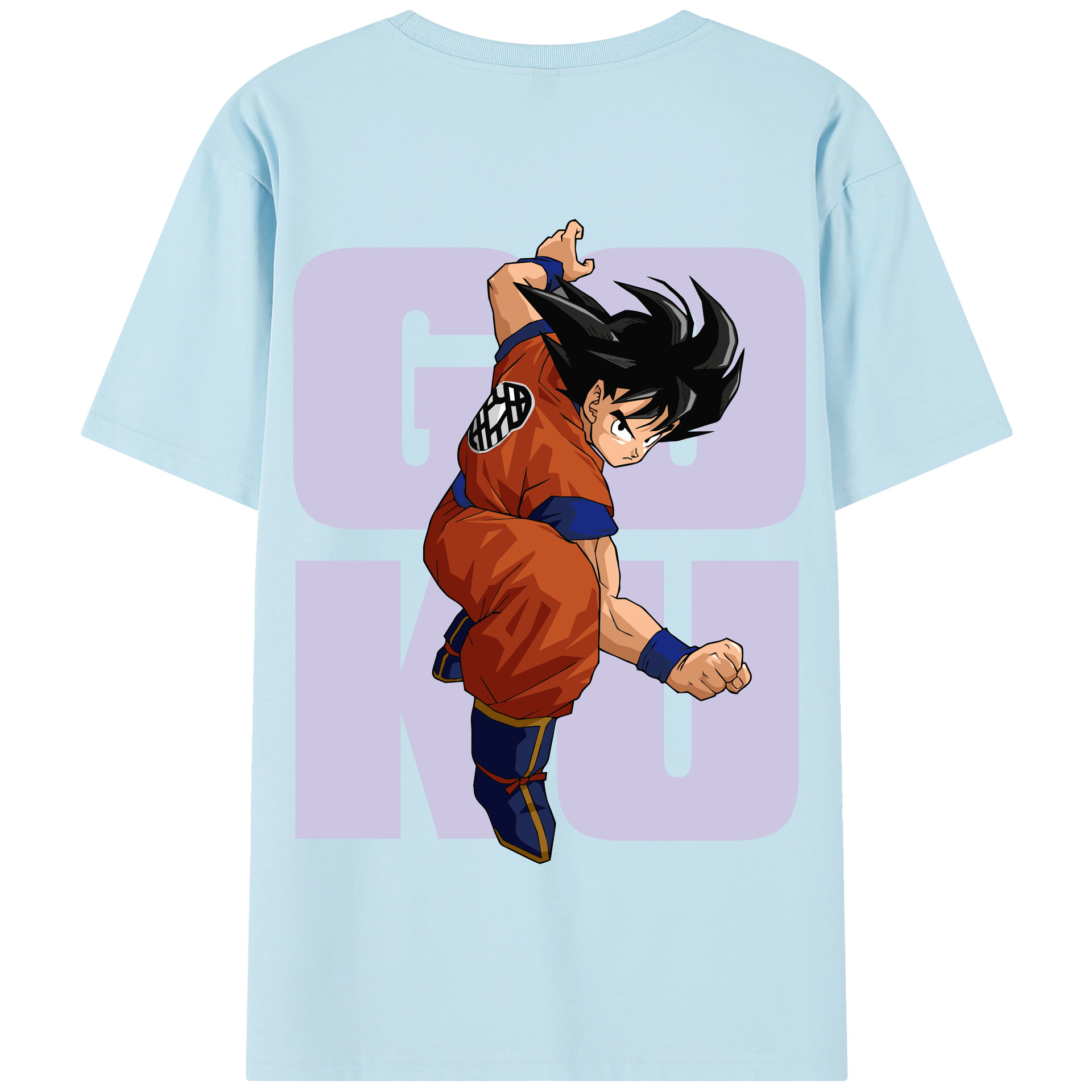 （画像用） ドラゴンボール 孫悟空（そん ごくう）Son Goku カカロット DRAGON BALL Kakarotto 綿100％半袖Tシャツ（背面プリント）